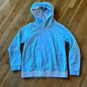 Lululemon size 4 hoodie with front pocket pale blue